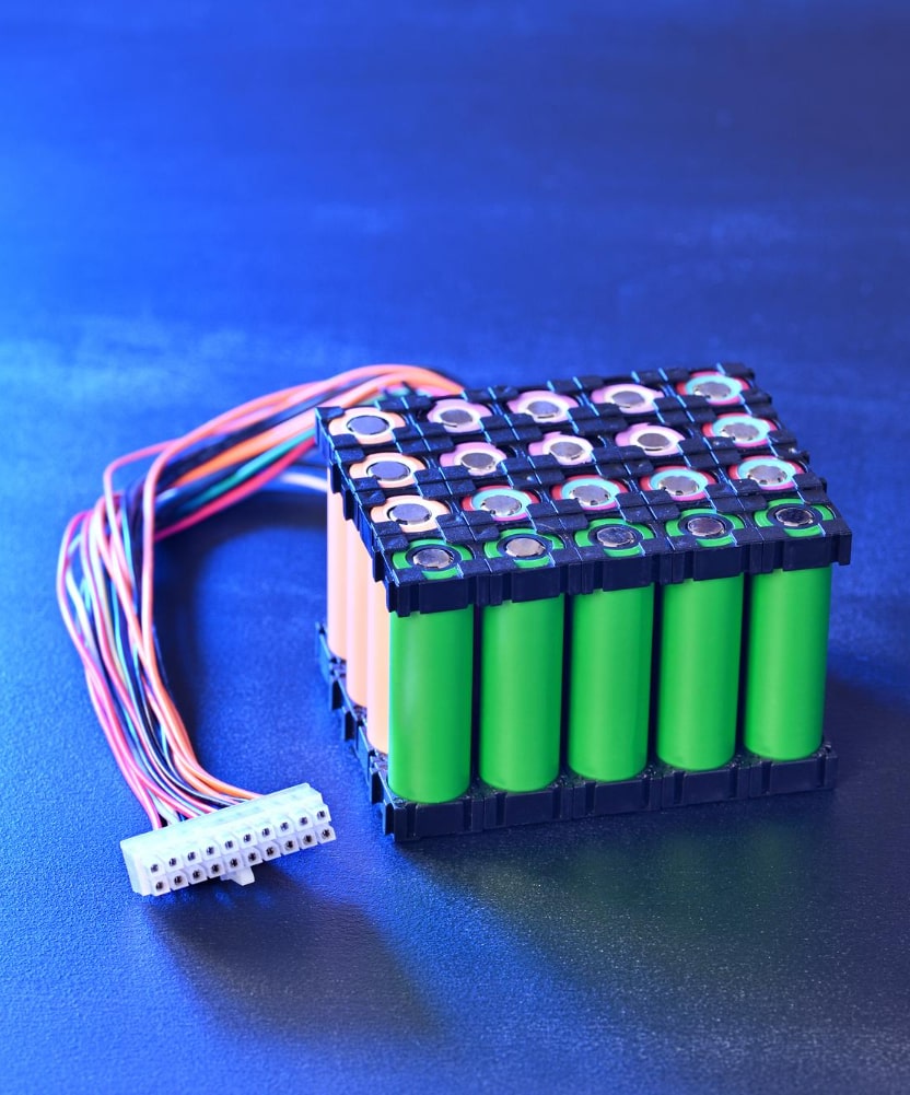 Customized lithium battery pack with blue LED indicators